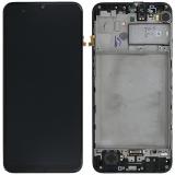 DISPLAY LCD + TOUCHSCREEN DISPLAY COMPLETO + FRAME PER SAMSUNG GALAXY M31 M315F NERO ORIGINALE (SERVICE PACK)