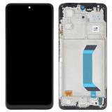 TOUCHSCREEN + DISPLAY LCD DISPLAY COMPLETO + FRAME PER XIAOMI REDMI NOTE 12 5G (22111317I 22111317G) / POCO X5 5G (22111317PG) NERO ORIGINALE (SERVICE PACK)