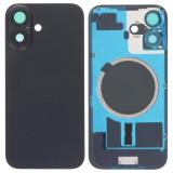 COVER POSTERIORE DI VETRO CON SUPPORTO PER APPLE IPHONE 16 6.1 NERO