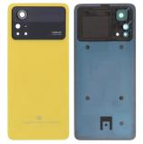 COVER POSTERIORE PER XIAOMI POCO X4 PRO 5G (2201116PG) GIALLO ORIGINALE