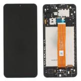 DISPLAY LCD + TOUCHSCREEN DISPLAY COMPLETO + FRAME PER SAMSUNG GALAXY A12 A125F NERO ORIGINALE (SERVICE PACK)
