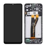 DISPLAY LCD + TOUCHSCREEN DISPLAY COMPLETO + FRAME PER  SAMSUNG GALAXY A14 A145F NERO ORIGINALE (SERVICE PACK)