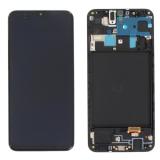 DISPLAY LCD + TOUCHSCREEN DISPLAY COMPLETO + FRAME PER SAMSUNG GALAXY A20 A205F NERO ORIGINALE (SERVICE PACK)
