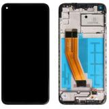 DISPLAY LCD + TOUCHSCREEN DISPLAY COMPLETO + FRAME PER SAMSUNG GALAXY M11 M115F NERO ORIGINALE (SERVICE PACK)