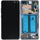 TOUCHSCREEN + DISPLAY LCD DISPLAY COMPLETO + FRAME PER SAMSUNG GALAXY S10 5G G977B NERO (SERVICE PACK)