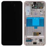 TOUCHSCREEN + DISPLAY AMOLED DISPLAY COMPLETO + FRAME PER SAMSUNG GALAXY S22 5G S901B VIOLA ORIGINALE (SERVICE PACK)