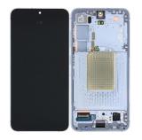 TOUCHSCREEN + DISPLAY AMOLED DISPLAY COMPLETO + FRAME PER SAMSUNG GALAXY S24 5G S921B BLU ORIGINALE (SERVICE PACK) (ASSEMBLATO)