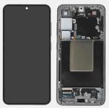 TOUCHSCREEN + DISPLAY AMOLED DISPLAY COMPLETO + FRAME PER SAMSUNG GALAXY S24 5G S921B GRIGIO ORIGINALE (SERVICE PACK) (ASSEMBLATO)